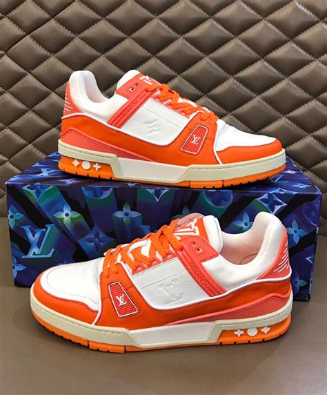 orange lv sneakers